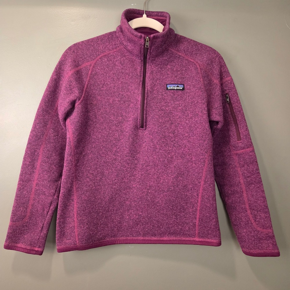 Patagonia Women's Better Sweater 1/4 Zip Fleece Pullover Purple Pink Size XS